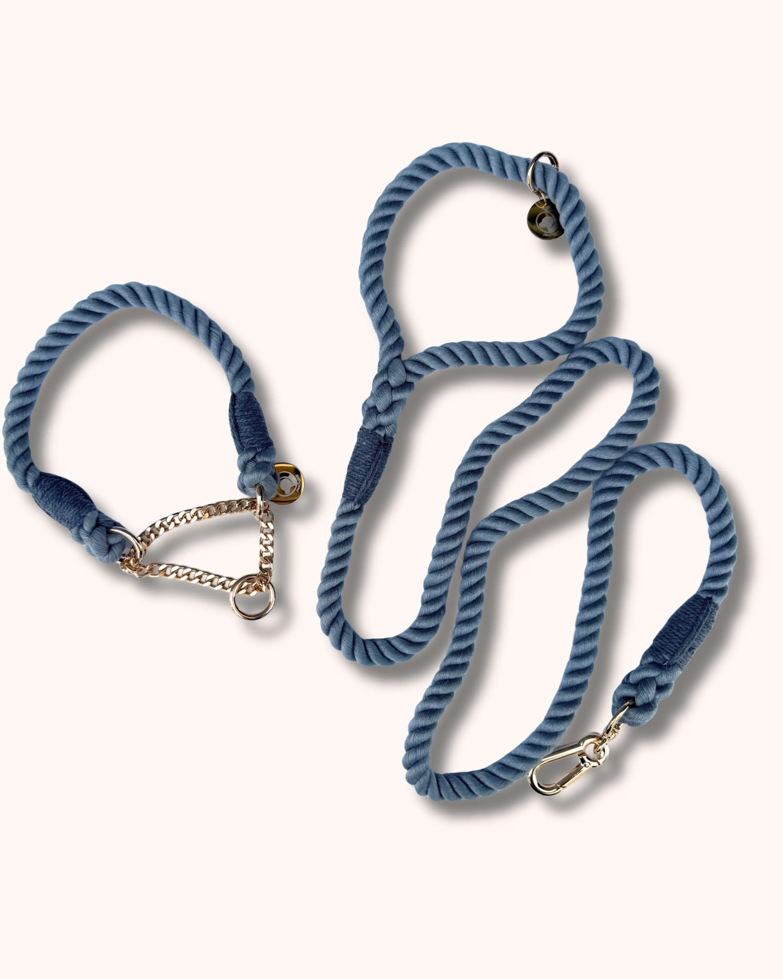 Rope Collar & Leash Set - Grey