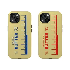 Salted Butter Phone Case, Sweet Unsalted Butter Phone Case, Funny Phone Case For iPhone 11 12 13 14 15 16/ Pro/ Pro Max Tough Case