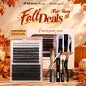 Focipeysa Velvet Cosmetic Lash Clusters Kit | 100D+200D Eyelash Enhancing False Eyelashes | Volume Clusters with Bottom Lashes | 12-18mm D-Curl, Waterproof, Ultra-Dense | Long-Lasting for DIY Home Use