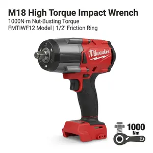 Milwaukee M18 1000Nm Impact Wrench rapid charger 4-mode drive control