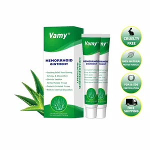 VAMY Organic Aloe Soothe Hemorrhoid Cream-Gel (1.4oz) - Lidocaine Blend, Phenylephrine & Beef Tallow for Pain Relief Gel, Sensitive Skin Repair & Moisturizing - Clinical Proof Naturals Healthcare Treatment