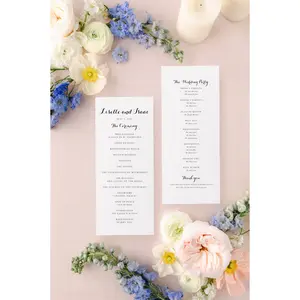 Semi-custom Handmade Paper Wedding Program | Set of 10 | Printed