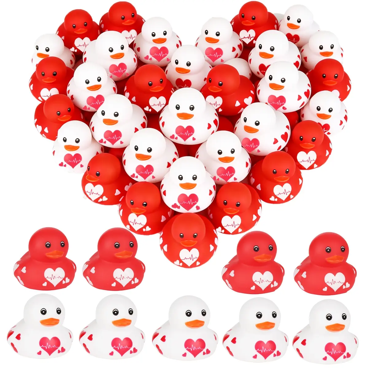 Valentine's Day Duck Decorations, Heart Pattern Party Supplies, Home Desktop and Car DIY Accessories, Party, Christmas and New Year Gifts, Bird Decorations, Home Decor Ornaments, Decoration Set