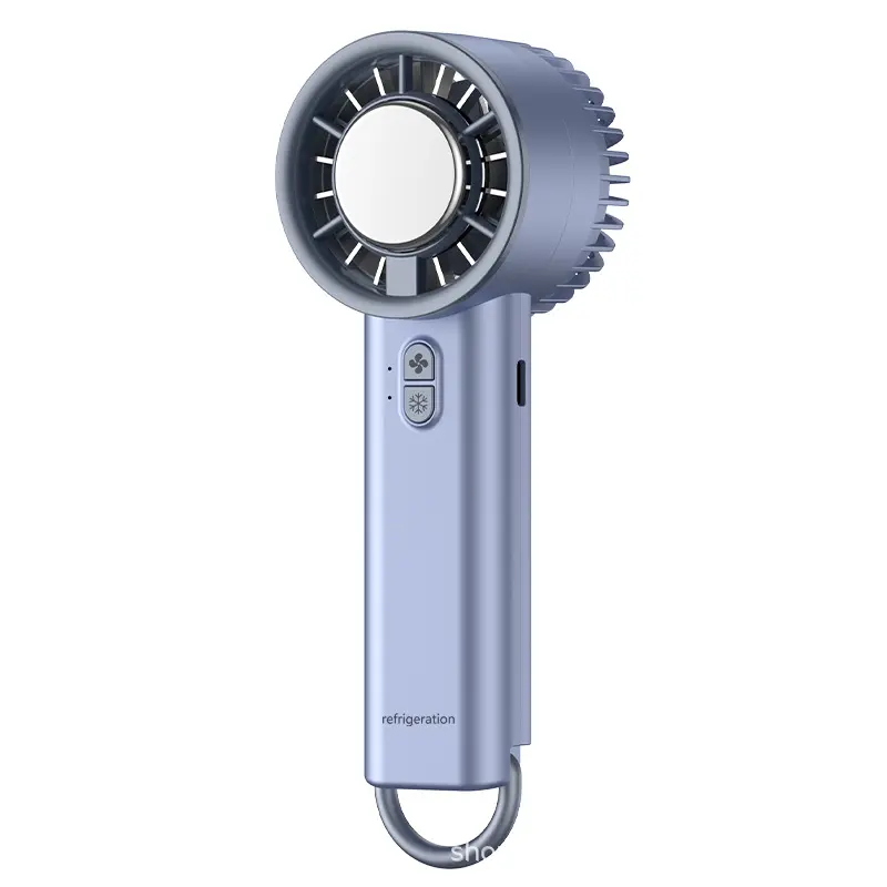 Handheld ice-cooling fan, small semiconductor refrigeration, digital display, portable pocket fan for dormitory and travel, wholesale Handheld ice-cooling fan, small semiconductor refrigeration, digital display, portable pocket fan for dormitory and travel, wholesale