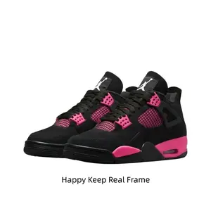 Women's Retro 2-Tone Black & Hot Pink Streetwear Kicks - Soft Breathable Matte Suede Mesh, Built-In Forefoot Air Cushion, Grippy Black Rubber Outsole, Collectible Sports Shoes Staple