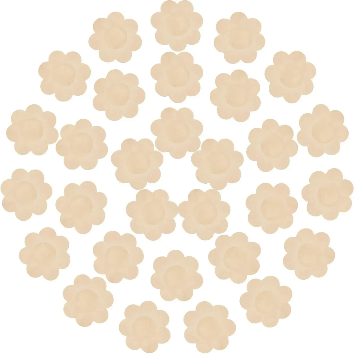 30 Pieces Nipple Cover Pasties Disposable Nipple Covers No Show Satin Breast Stickers Self Adhesive Petal Bra Pasties