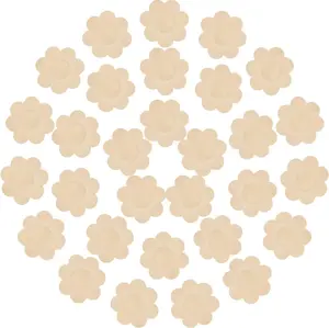30 Pieces Nipple Cover Pasties Disposable Nipple Covers No Show Satin Breast Stickers Self Adhesive Petal Bra Pasties
