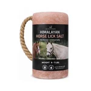 100% Organic HIMALAYAN PINK ROCK SALT, ANIMAL LICK BLOCK 6-7 LB (1-PACK)