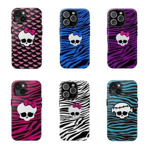 Monster High Collage Phone Case,Tough phone case,for iPhone 16/15/14/13/12/11/17 ProMax Plus for Samsung phones, suitable for both men and women, an excellent choice for Halloween, Christmas and Thanksgiving.