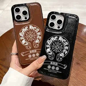 Cool Chrome Hearts Style Phone Case for iPhone 17 AIR 17 PRO 16 PRO15 PRO MAX 14 PLUS 13 PRO 12 11 PRO XS MAX X XR Plus and Samsung Galaxy S22 to Galaxy S25 PLUS Ultra Shockproof Protective Cover Full Protection Anti-Drop