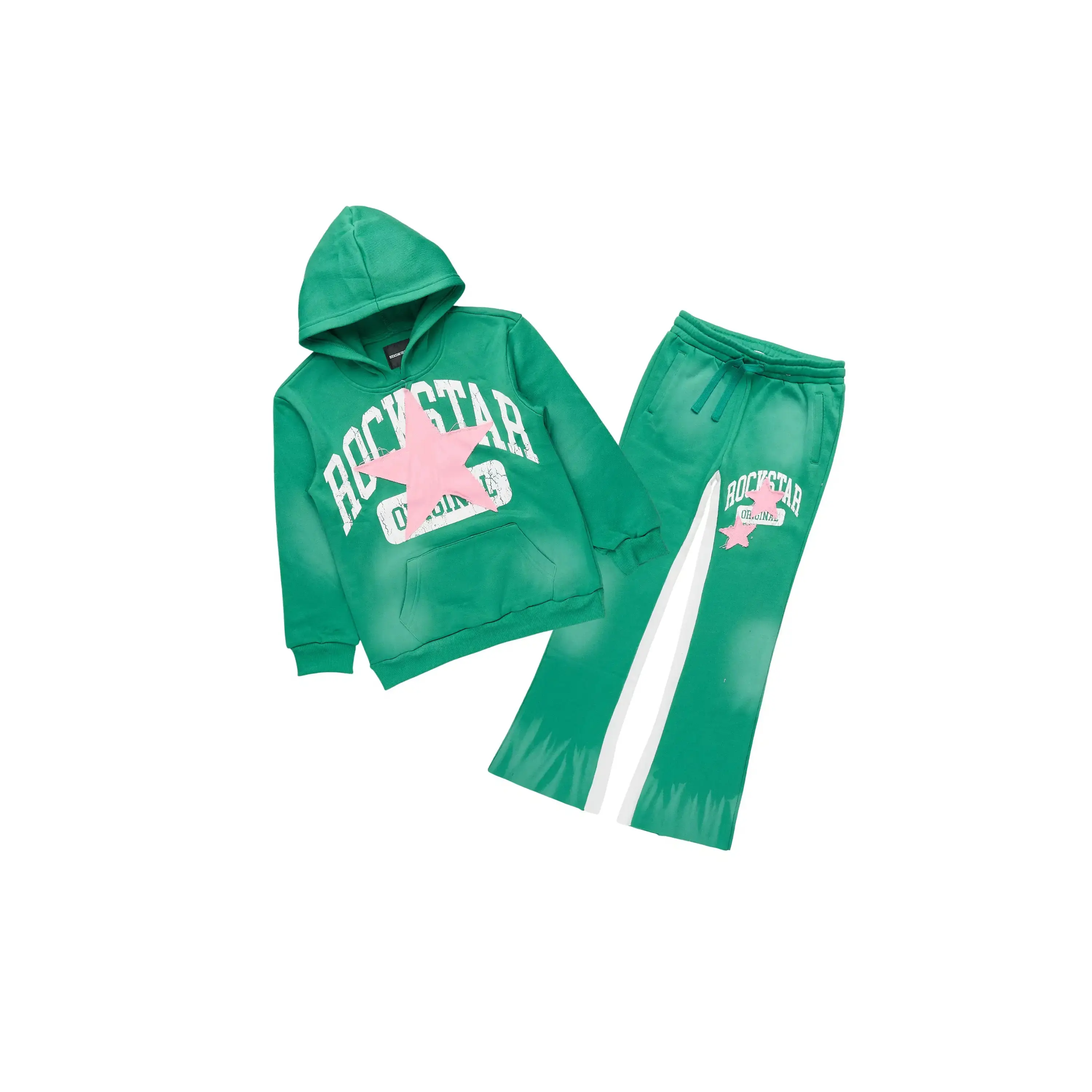 Girls Donique Green Stacked Track Set