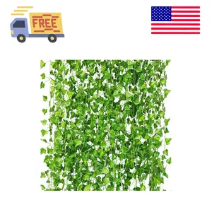12 Pack 84Ft Artificial Ivy Garland, Fake Vines UV Resistant Greenery Leaves