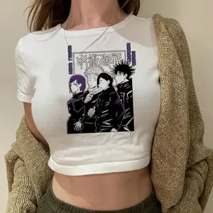 Gojo Satoru Baby Tee, Jujutsu Kaisen Shirt, Anime Manga Top, 90s Graphic Tee, Y2K Anime Shirt, Kawaii Girl Top, Aesthetic Streetwear Tee, JJK Character Shirt, Trendy Otaku Top,