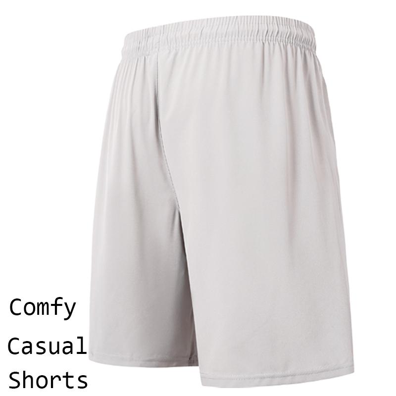 Men’s solid-color  with zippered pockets and drawstring; men’s everyday bottoms; sports- elastic-waist pocket shorts; spring/summer shorts—an ideal choice for daily  wear and athletic outfits. men's shorts Casual Breathable Quick-Dry