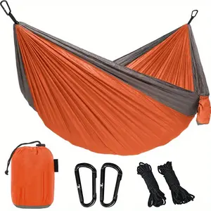 Portable 2-Person Foldable Hammock | Easy Storage & Complete Accessories | Camping/Picnics/Backyard Outdoor Gear