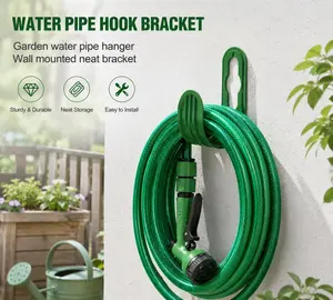 Water pipe hook bracket, garden water pipe hanger, garden watering pipe hook wall mounted neat bracket