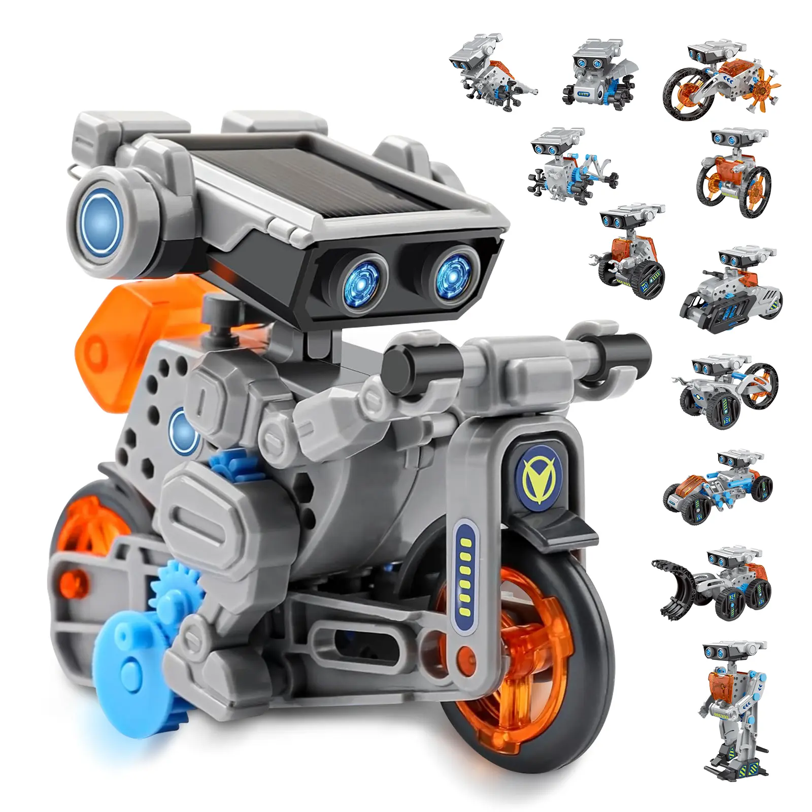 12-in-1 Solar & Electric Robot Building Kit STEM Gift for Boys Aged 8-13, DIY Science Educational Robotic Toys for Kids Teens Birthday, Powered by The Sun with 202 Pieces, New Years Gift
