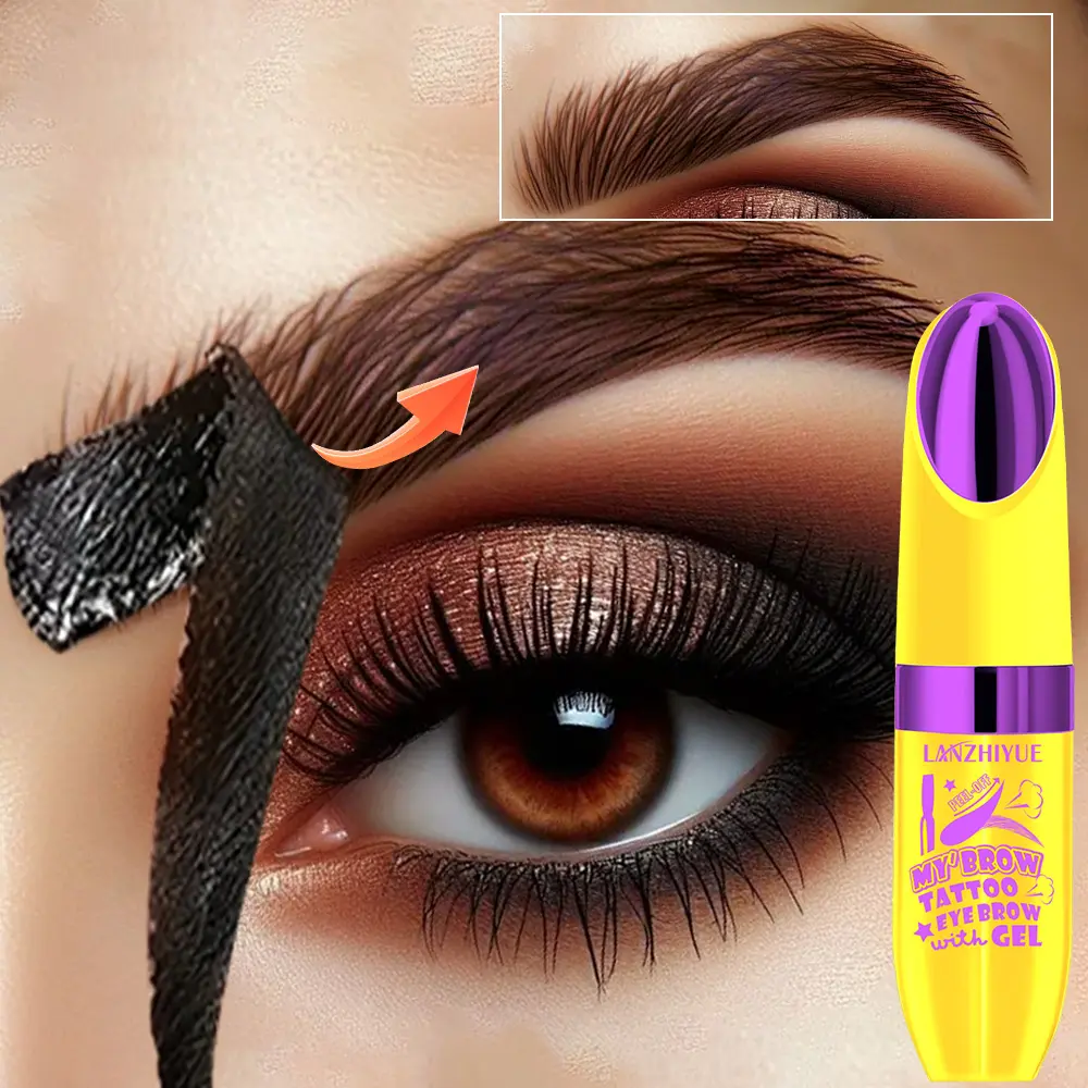 Peel Off Eyebrow Gel - Brow Styling Gel - Convenient Waterproof Sweatproof Long Lasting