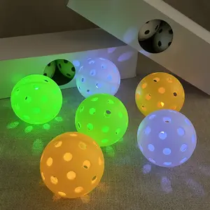 LED Pickleball - Colorful Durable and Visible at Night for Enhanced Nighttime Play with Inner LED Light Ideal for Picked Ball Enthusiasts