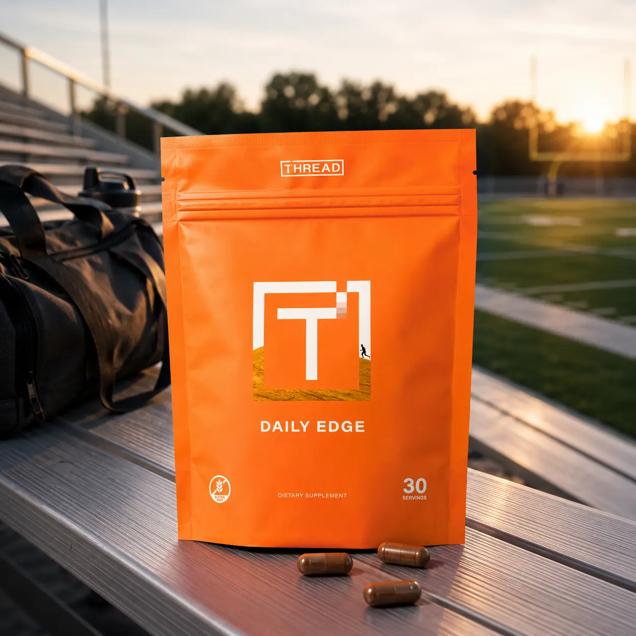 Thread Performance Daily Edge Capsules | Energy & Endurance Capsules for Young Athletes | Iron & Trace Minerals | 30 Servings