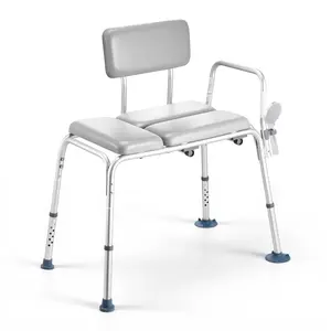 Tub Transfer Bench For Bathtub, 500 Lb Weight Capacity, Heavy Duty Shower Chair With Armrests And Backrest, Height Adjustable Bathroom Shower Bench Seat For Adults, Seniors, Elderly And Disabled, Safe Non-Slip Bath Aid