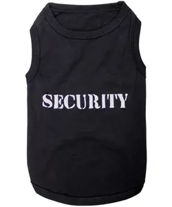 Parisian Pet 'Security®' Embroidered Dog Shirt – Comfortable Pet Apparel for Dogs & Cats, Black
