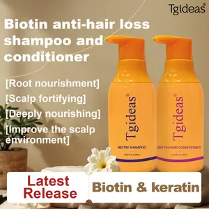 Tgideas Biotin Anti-Hair Loss Shampoo & Conditioner Set Strengthens Hair Roots & Scalp Care Unisex Shampoo & Conditioner Set & Conditioner for Women & Men 2-Pack Root Nourishment Scalp Fortifying