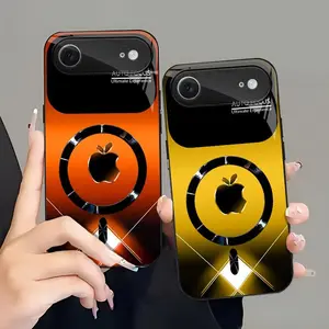 Futuristic Cyberpunk MagSafe Case Neon Metallic Glossy Magnetic Cover for iPhone 17 Air---975