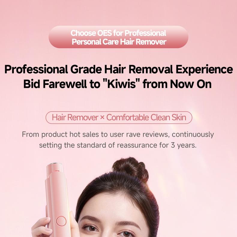 OES Electric Hair Remover Painless Epilator for Women, Portable Facial & Body Shaver for Lip, Chin, Arms & Legs, USB Rechargeable Shaver for Home & Travel