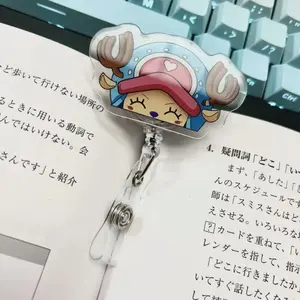 3 styles Cutest Design Self Drawn Kaizoku Badge Reels, Anime Original Trendy ID Holder Gifts