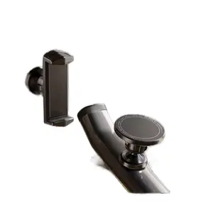 Magnetic Phone Holder - Black Design with Handle, Ideal for Smartphones and Cellphones