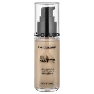 L.A. Colors Truly Matte Foundation, CLM352 Natural, 1.35 fl oz (40 ml)