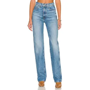 GRLFRND Sara Super High Rise Slim Straight Jeans in Lenox Hill