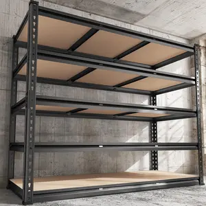 Garvee 48" W Garage Shelving 3020LBS Storage Shelves 5 Tier Industrial Shelving Adjustable Metal Storage Shelves for Garage, Basement, Warehouse, Commercial, Easy Assemble
