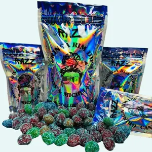 Gringas extreme sour blue razz candy gushies