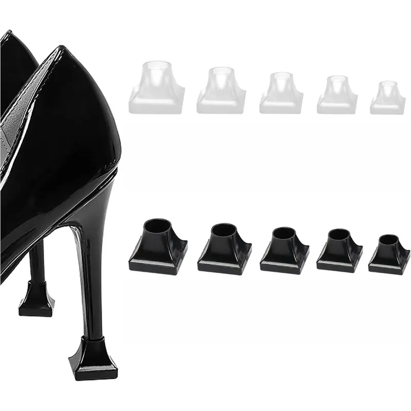 10-Pack Multi-Size Anti-Slip Base Heel Stoppers, 5 Sizes Replace Caps for High Heels, Beauty & Personal Care Footwear Accessories