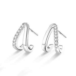 EAMTI 925 Sterling Silver Stud Earrings for Women Hypoallergenic