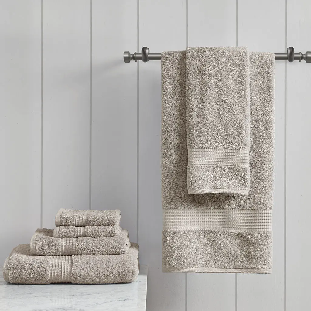 Cotton Towel Set, 6 Pieces, Soft & Quick-Dry Bath, Hand, and Washcloth Collection, 100% Cotton, Machine Washable, Multiple Color Choices, Ideal for Bathroom, Guest Room, Gym, Hotel, Spa