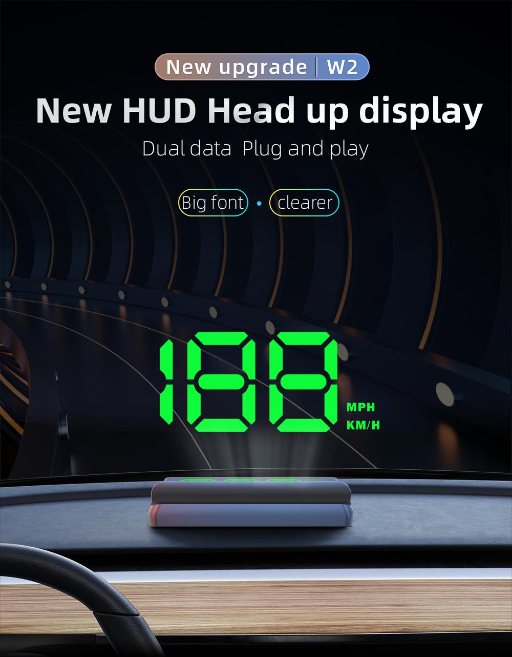 W2 GPS Head-Up Display Projection Speedometer Projector Display Digital Speed KMH HUD For Vehicles Auto Electronics Accessories W2 GPS Head-Up Display Projection Speedometer Projector Display Digital Speed KMH HUD For Vehicles Auto Electronics Accessories