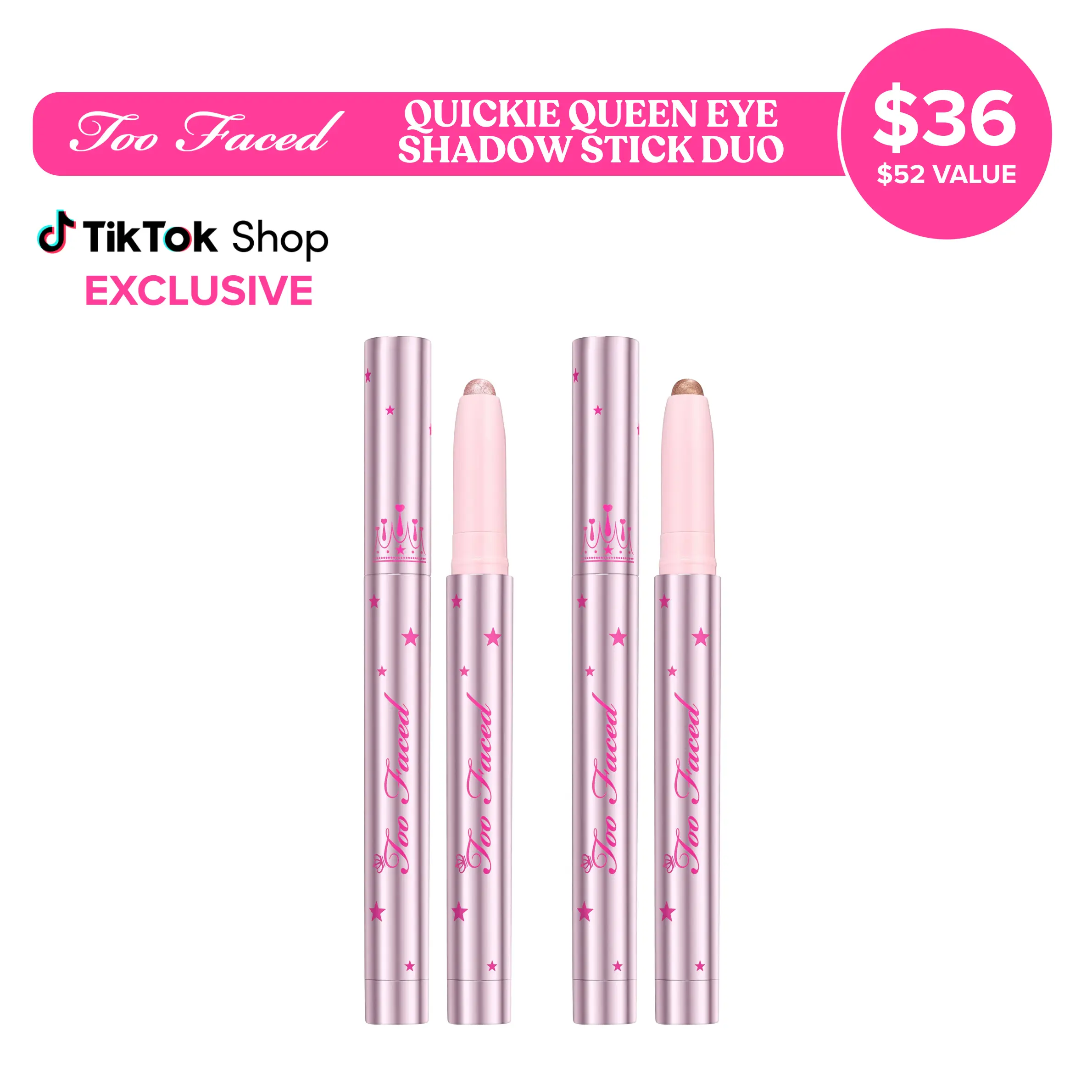 Too Faced Quickie Queen Eye Shadow Stick Duo