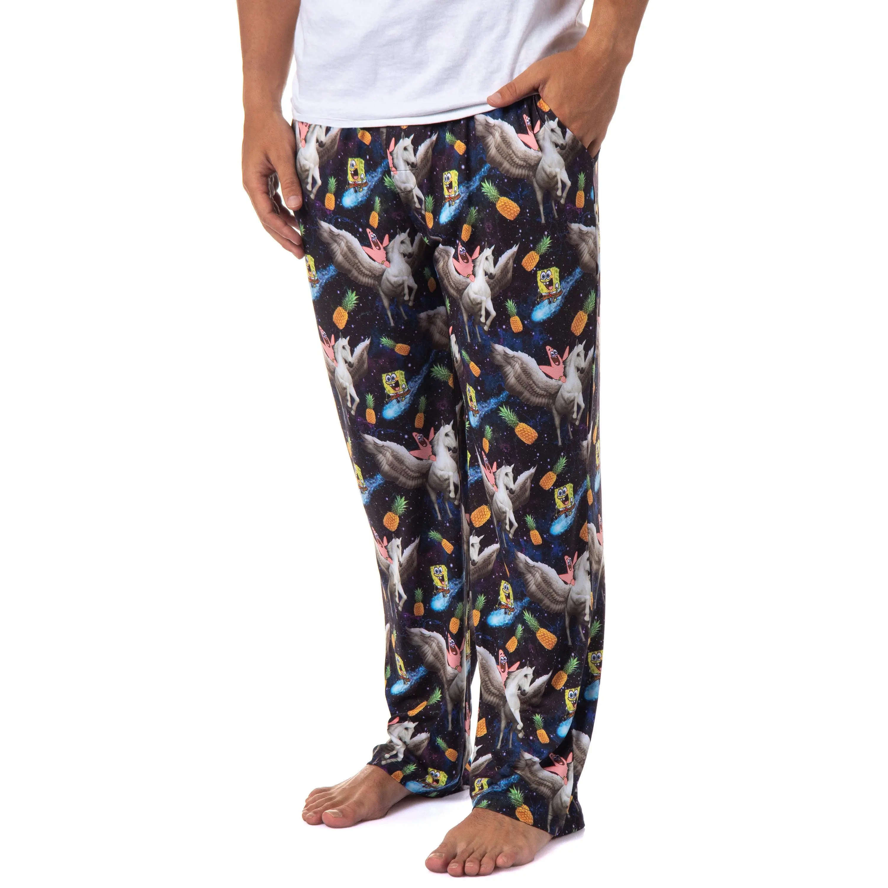 PJammy Men's SpongeBob SquarePants Patrick Star Galaxy Print Sleep Pajama Pants - Drawstring Waist, Full Length, Relaxed Fit, Multi-Size
