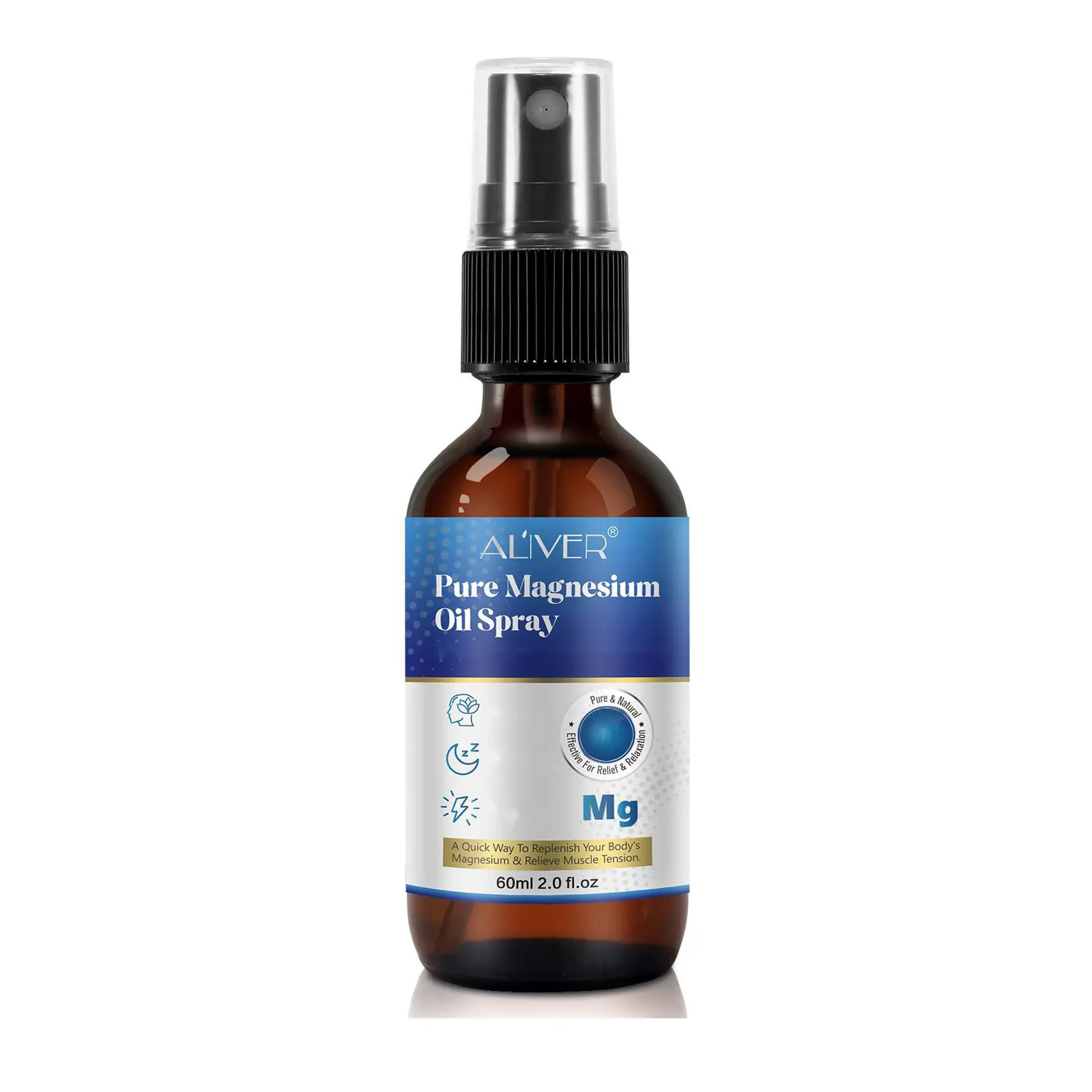Aliver Pure Magnesium Oil Spray (60ml/2.0 fl.oz)