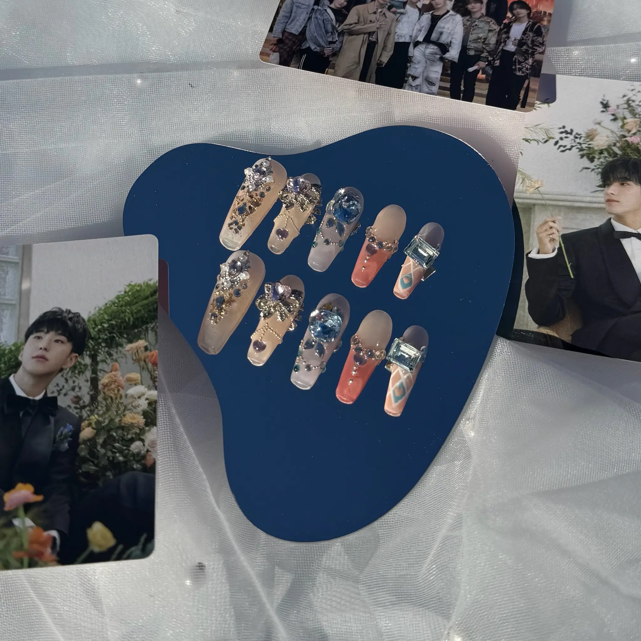 RosePop | SEVENTEEN-Inspired Press-On Nails (Premium Coffin)