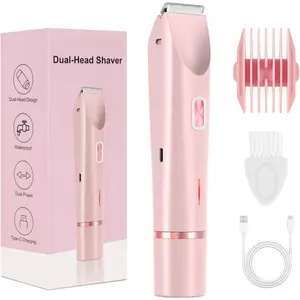 2026 New Bikini Trimmer for Women,Dermave Bikini Shaver,2-in-1 Electric Razors for Women(Pink)