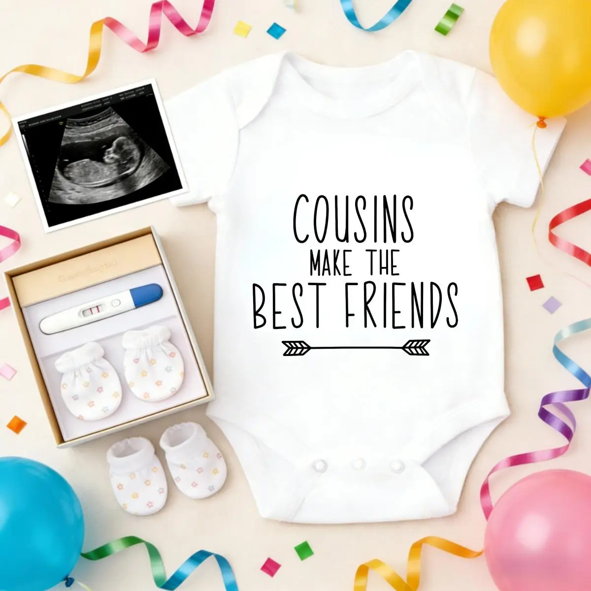 Cousins Baby Bodysuit | 100% Cotton Soft Breathable Infant Romper Cousins Make The Best Friends Print Matching Family Reunion Outfit Gift