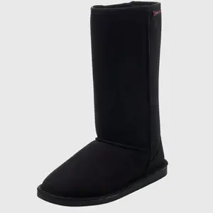 Alpine Swiss Women’s Mid-Calf Winter Boots 11” Faux Shearling Aussie Style Suede Look Warm Stylish Cold Weather Boots BLK 6