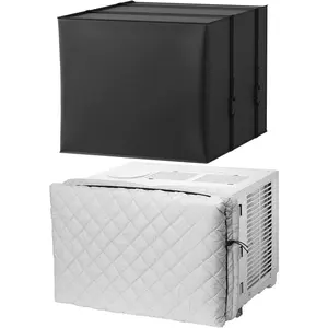 2 Pack Window Air Conditioner Cover, Indoor and Air Conditioner Cover Set, Dust-Waterproof AC Unit Covers for Winter, Inside 25" Lx17 Hx3.5 D and Outside 25.5" Wx20.5 Dx18 H