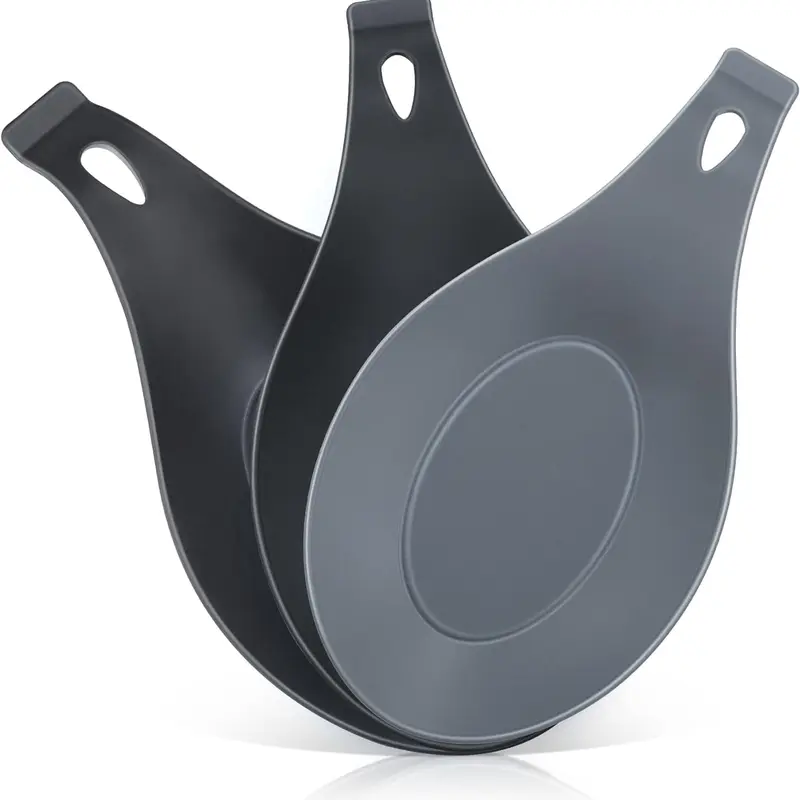 Spoon Rest for Stove Top, 3 Pack Small Silicone Spoon Holder for Kitchen Counter, Coffee Spoon Rest, Heat Resistant Cooking Spoon Holder Perfect Kitchen Gadgets
