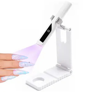Professional Nail Lamp with Adjustable Stand, Gel Nail Polish Curing Light USB Rechargeable & LCD Display, 60 Sec/90 Sec Timer - Nail Art Tools And Equipment