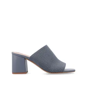 LORENNA MULE BLOCK HEELS IN WIDE - Blue LORENNA MULE BLOCK HEELS IN WIDE - Blue